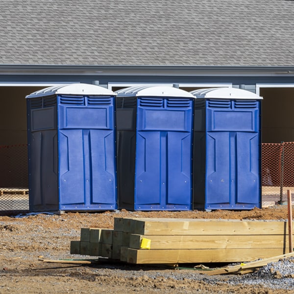 how often are the portable toilets cleaned and serviced during a rental period in Pontotoc